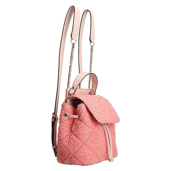 New GUESS Cessily Flap Backpack Coral - Picture 3 of 11